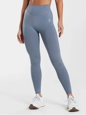 Gymshark Evening Blue Sweat Seamless Sculpt Leggings SIZE M